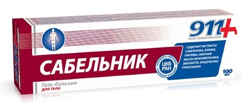 911 ГЕЛЬ-БАЛЬЗАМ ДЛЯ ТЕЛА САБЕЛЬНИК 100МЛ/ТВИНС ТЭК/