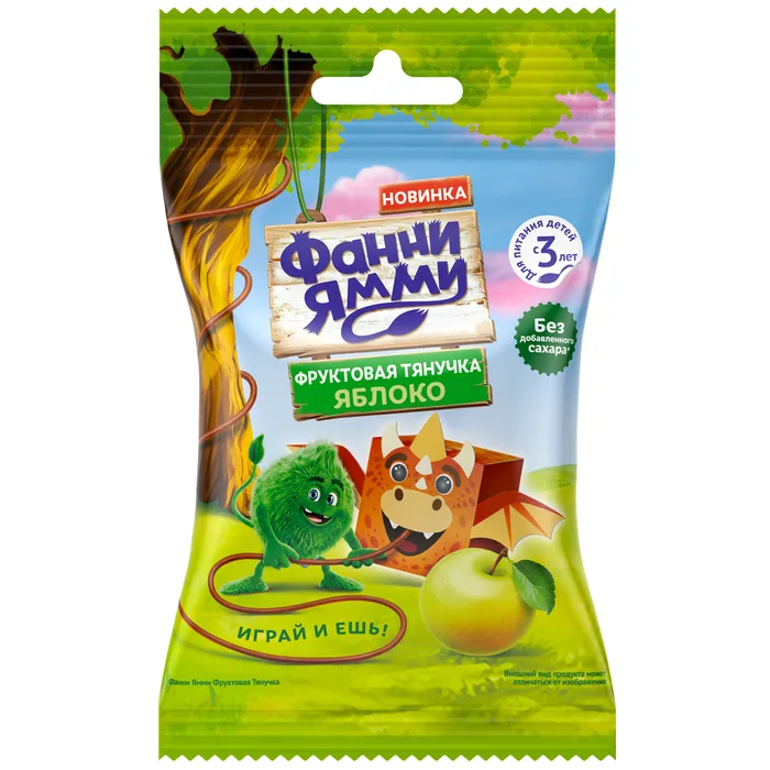 ФРУТОНЯНЯ ФАННИ ЯММИ ТЯНУЧКА КУСОЧКИ ЯБЛОКО 36М+ 43002380 15Г