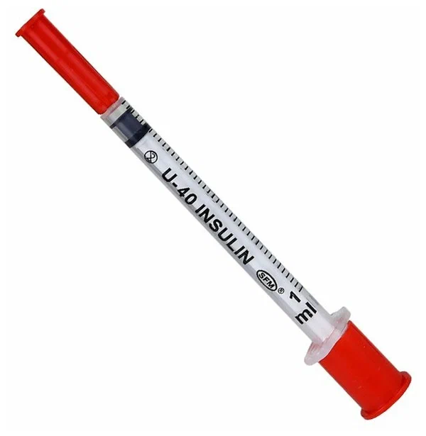 ШПРИЦ 1МЛ ИНСУЛИНОВЫЙ U-40 3-Х КОМПОНЕНТНЫЙ С ИГЛОЙ 30G 0,3Х8,0ММ №10/СФМ/