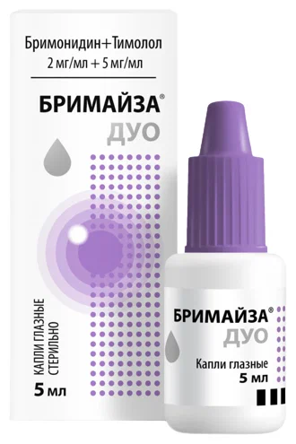БРИМАЙЗА ДУО КАПЛИ ГЛАЗНЫЕ 2МГ/МЛ+5МГ/МЛ 5МЛ