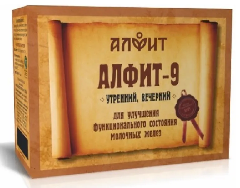 АЛФИТ-9 ФИТОСБОР ДЛЯ МОЛОЧНЫХ ЖЕЛЕЗ УТРЕННИЙ ВЕЧЕРНИЙ БРИКЕТ 2Г №60