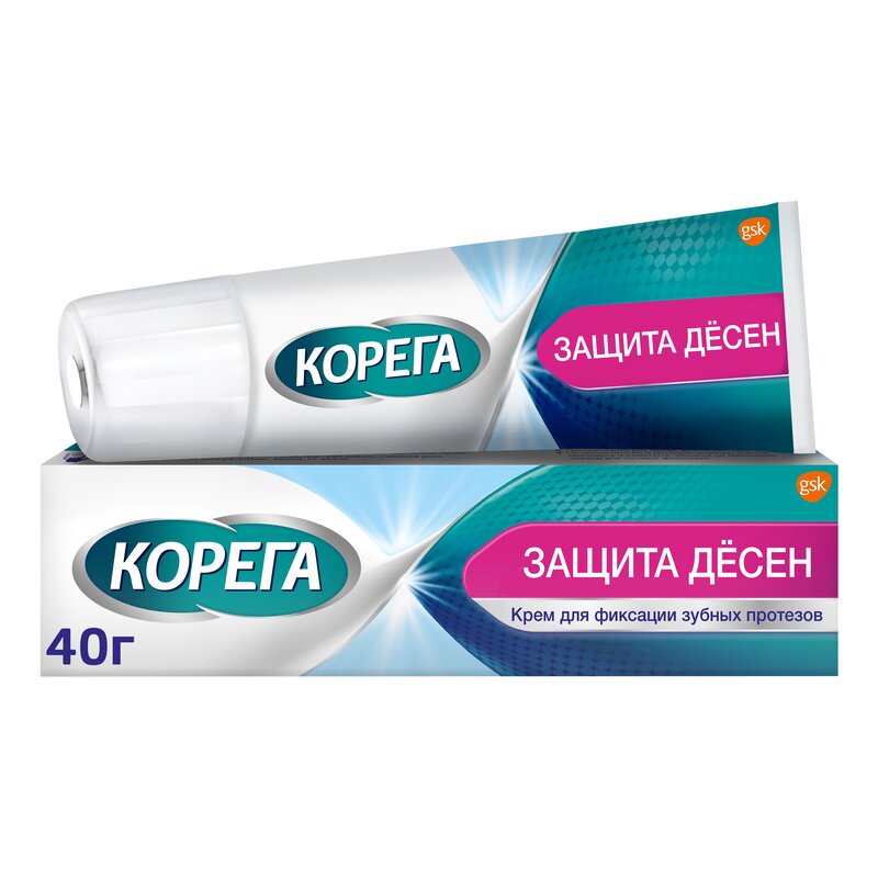 КОРЕГА КРЕМ ДЛЯ ФИКС З/ПРОТЕЗОВ ЗАЩИТА ДЁСЕН 40Г