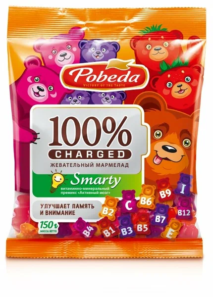 ПОБЕДА МАРМЕЛАД ЖЕВАТЕЛЬНЫЙ ЧАРЖЕД АКТИВНЫЙ МОЗГ 150Г