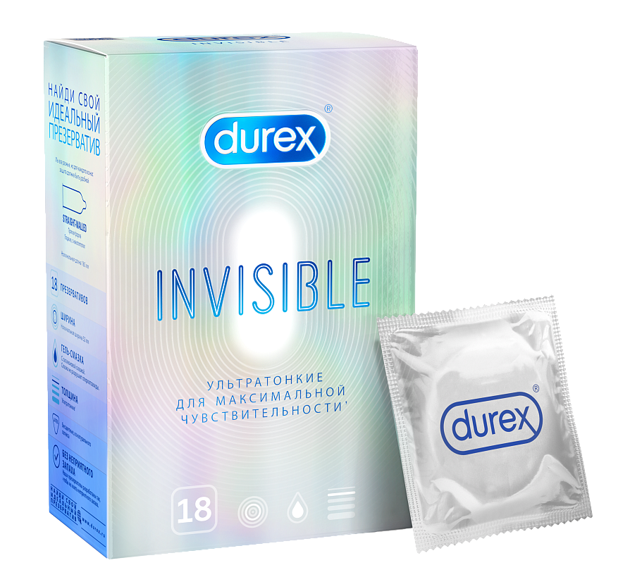 ПРЕЗЕРВАТИВЫ ДЮРЕКС INVISIBLE №18
