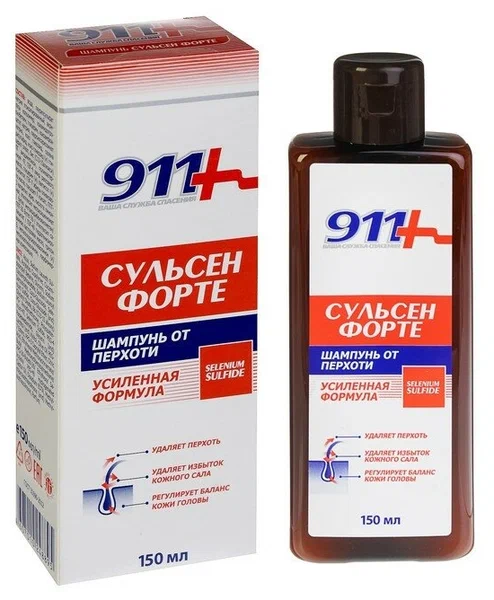 911 СУЛЬСЕН ФОРТЕ ШАМПУНЬ ОТ ПЕРХОТИ 150МЛ/ТВИНС ТЭК/