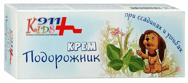 911 КИДС КРЕМ ПОДОРОЖНИК ПРИ ССАДИНАХ И УШИБАХ 50МЛ/ТВИНС ТЭК/