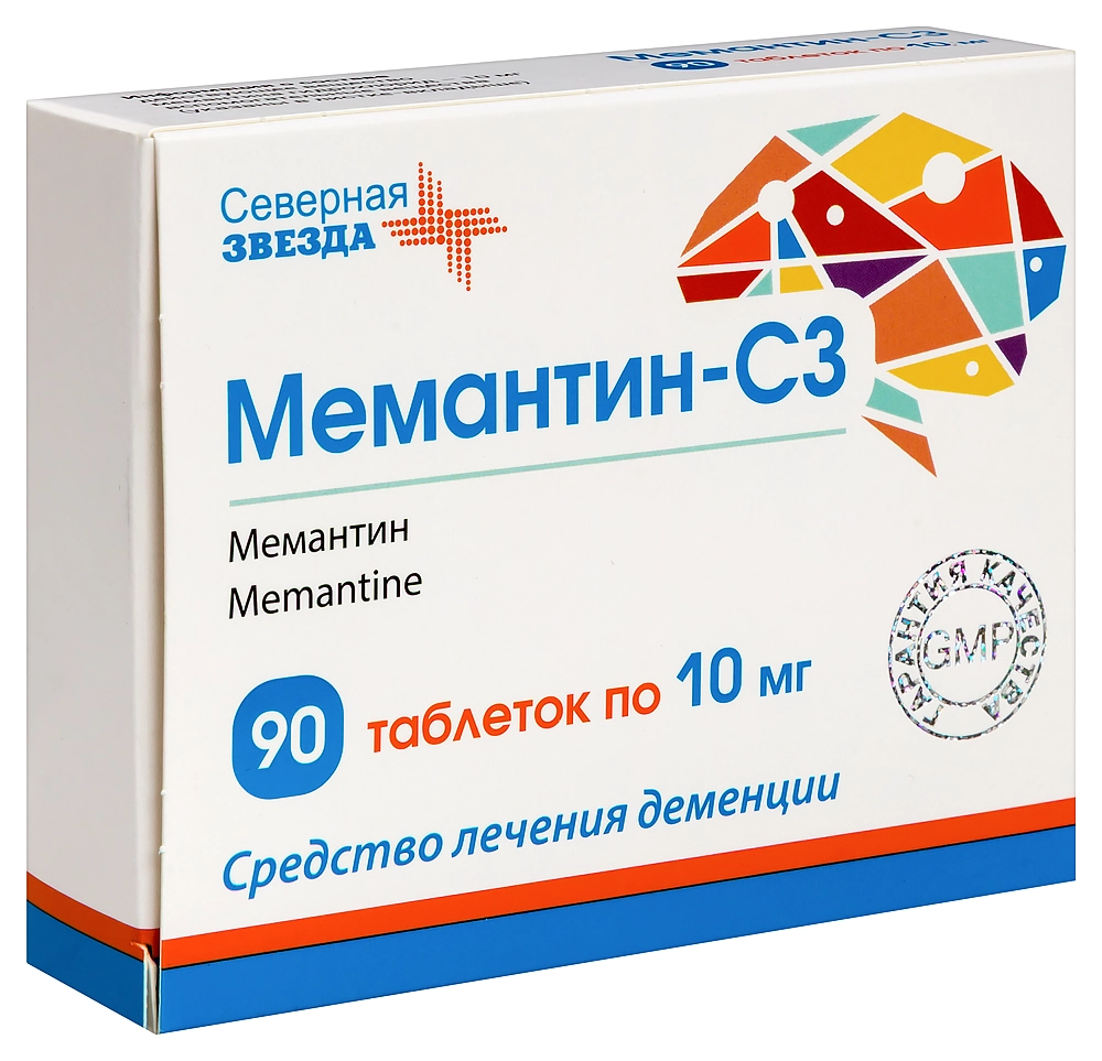 МЕМАНТИН-СЗ ТАБ П/О 10МГ №90/СЕВЕРНАЯ ЗВЕЗДА/