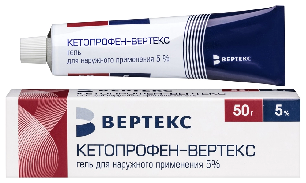 КЕТОПРОФЕН ГЕЛЬ 5% 50Г/ВЕРТЕКС/