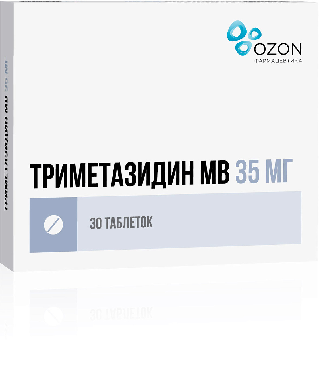 ТРИМЕТАЗИДИН МВ ТАБ П/О 35МГ №30 /ОЗОН/ цена от 275.00 купить в аптеках Склад  Лекарств, инструкция по применению.