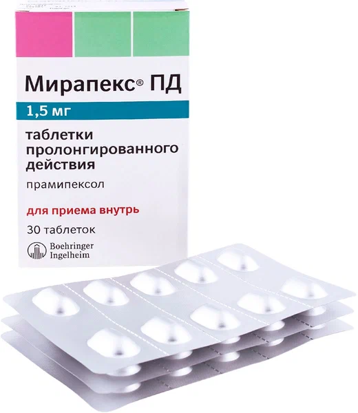 МИРАПЕКС ПД ТАБ ПРОЛОНГ 1,5МГ №30