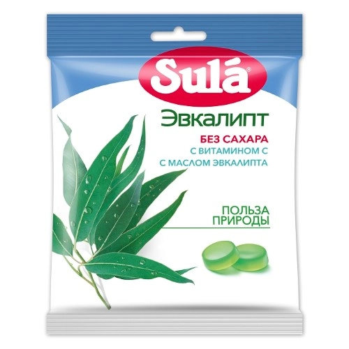 ЗУЛА ЛЕДЕНЦЫ Б/САХАРА С ВИТ С ЭВКАЛИПТ 60Г