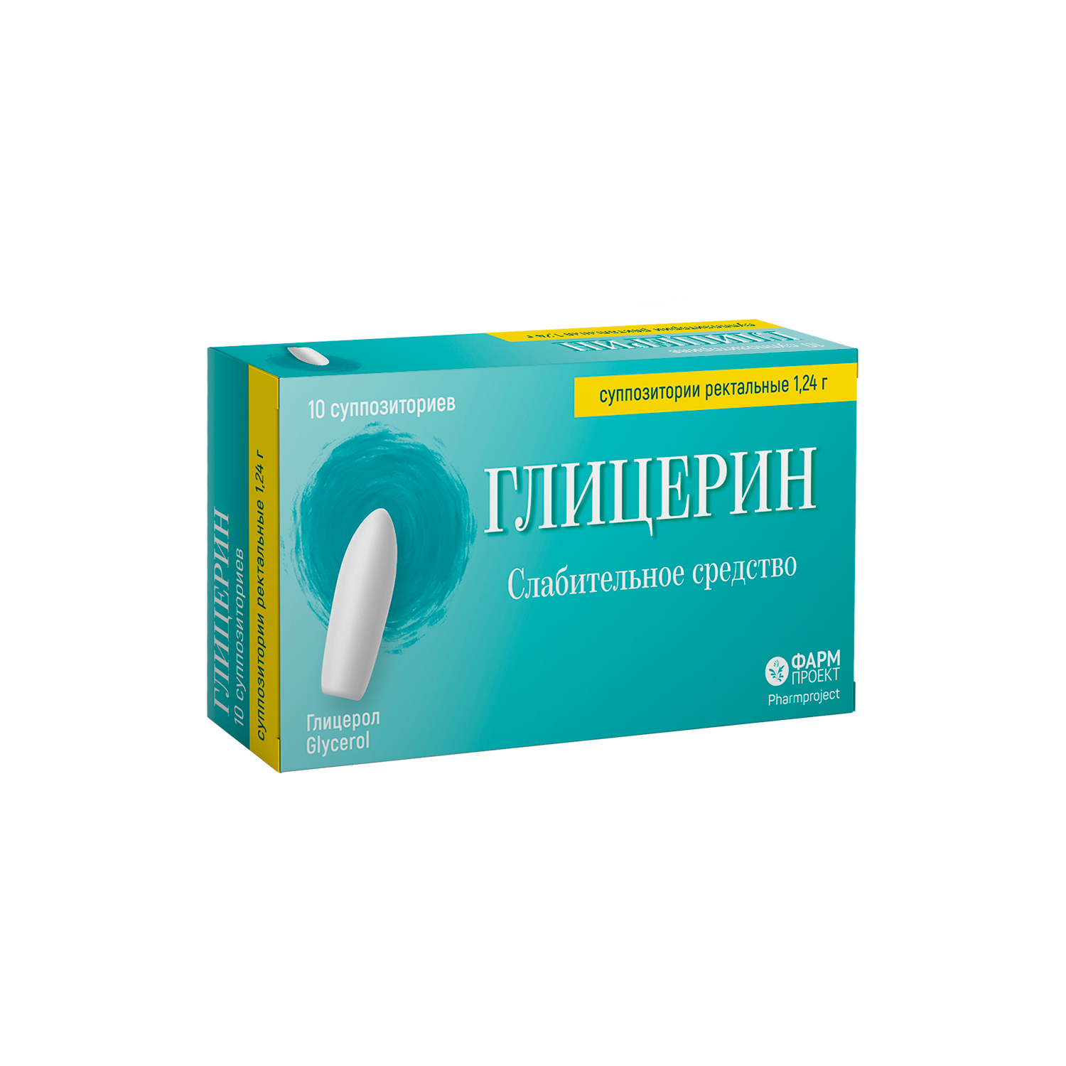 ГЛИЦЕРИН СУПП РЕКТ 1.24Г №10/ФАРМПРОЕКТ/