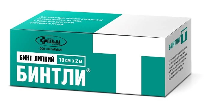 БИНТЛИ-Т БИНТ ЛИПКИЙ НЕТКАНЫЙ ДЛЯ ФИКСАЦИИ ПОВЯЗОК 10X200СМ