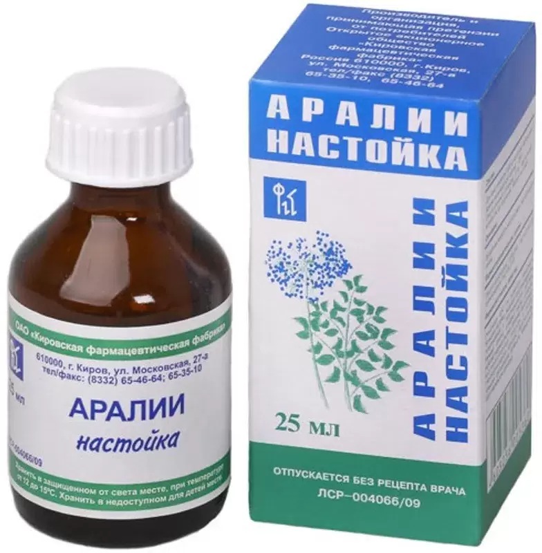 АРАЛИИ НАСТОЙКА 25МЛ/КИРОВСКАЯ ФФ/