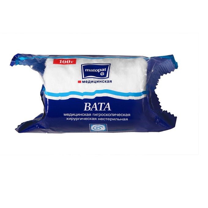 ВАТА МЕД MATOПAT РУЛОН 100Г/БЕЛЛА/
