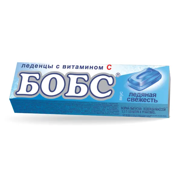 БОБС КАРАМЕЛЬ ЛЕДЕНЦОВАЯ СО ВКУСОМ МЕНТОЛА ЛЕДЯНАЯ СВЕЖЕСТЬ 3,5Г №10