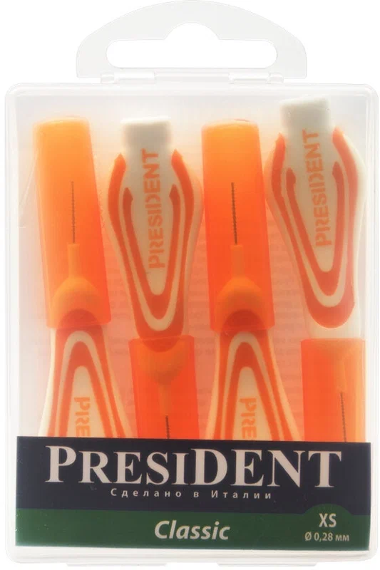 ПРЕЗИДЕНТ ЁРШИКИ МЕЖЗУБНЫЕ КЛАССИК XS 0.28MM №4
