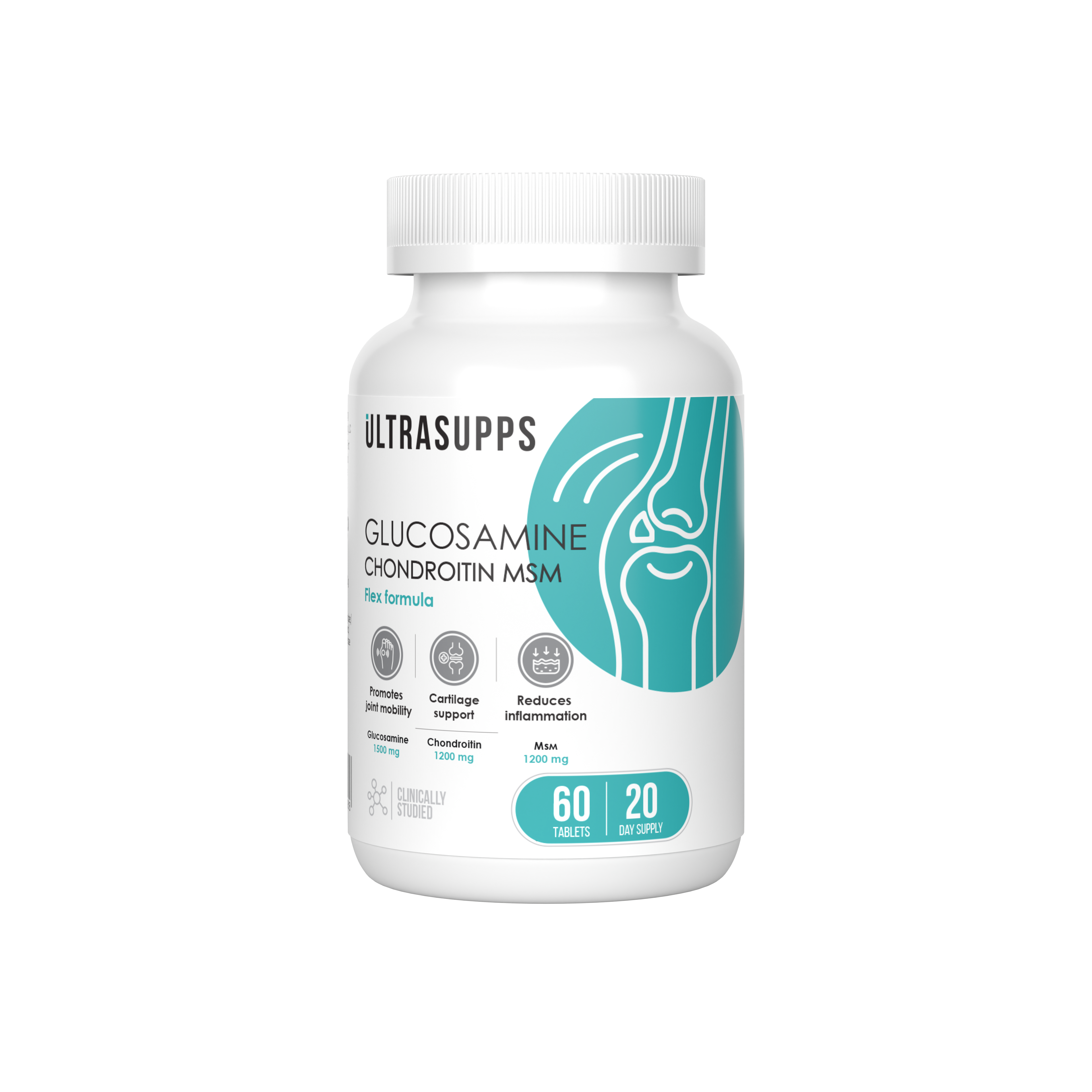 УЛЬТРАСАППС ГЛЮКОЗАМИН ХОНДРОИТИН МСМ ФЛЕКС ФОРМУЛА ТАБ 1700МГ №60 