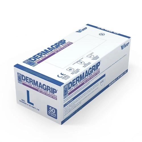 ПЕРЧАТКИ ДЕРМАГРИП ХАЙ РИСК СМОТР ЛАТЕКС Н/СТ НЕОПУДР L 8-9 ПАРА №1/ВРП АЗИЯ/