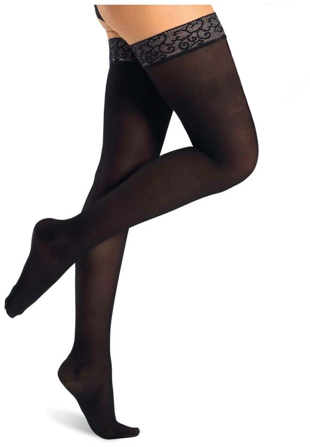 ЧУЛКИ ИНТЕКС С АЖУРНОЙ РЕЗИНКОЙ 2КЛ Р S РОСТ 2 ЧЕРНЫЕ 2507