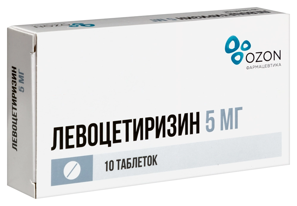 ЛЕВОЦЕТИРИЗИН ТАБ П/О 5МГ №10/ОЗОН/