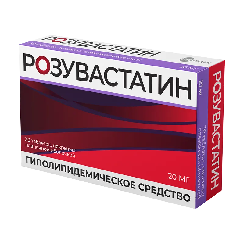 РОЗУВАСТАТИН ТАБ П/О 20МГ №30/ВЕЛФАРМ/