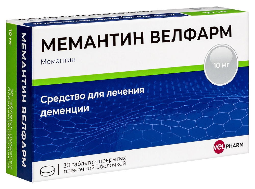 МЕМАНТИН ВЕЛФАРМ ТАБ П/О 10МГ №30/ВЕЛФАРМ/