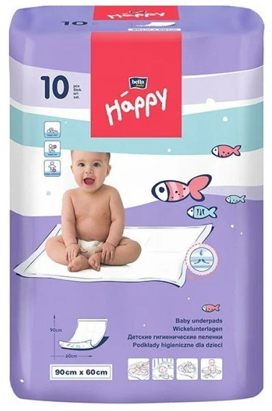 БЕЛЛА BABY HAPPY ПЕЛЕНКИ ДЕТСКИЕ 60Х90СМ №10