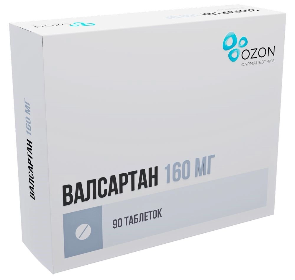 ВАЛСАРТАН ТАБ П/О 160МГ №90/ОЗОН/