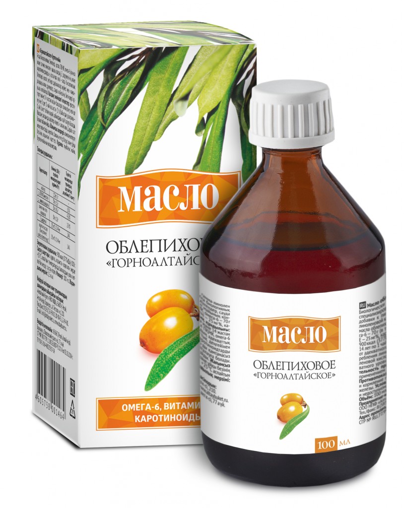 МАСЛО ОБЛЕПИХОВОЕ ГОРНОАЛТАЙСКОЕ 100МЛ/АЛТАЙСКИЙ БУКЕТ/