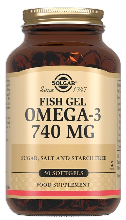 СОЛГАР РЫБИЙ ЖИР ОМЕГА-3 КАПС 740МГ №50