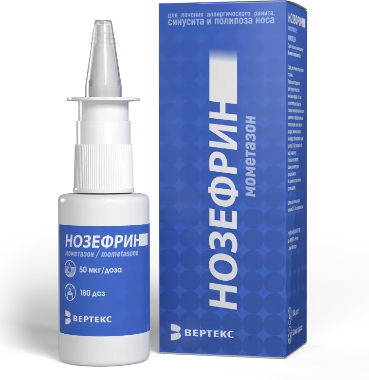 НОЗЕФРИН СПРЕЙ НАЗАЛ ДОЗИР 50 МКГ/ДОЗА 180 ДОЗ ФЛ 25Г