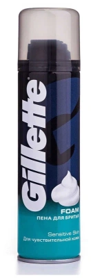 ЖИЛЛЕТТ SENSITIVE SKIN ПЕНА ПЕНА ДЛЯ БРИТЬЯ 200МЛ фото в интернет-аптеке Склад Лекарств