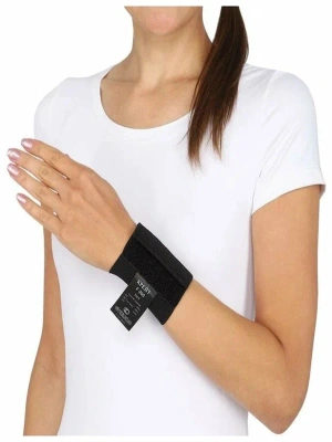 БАНДАЖ F-203 ДЛЯ ЛУЧЕЗАПЯСТНОГО СУСТАВА ЧЕРНЫЙ 14-16СМ Р1 фото в интернет-аптеке Склад Лекарств