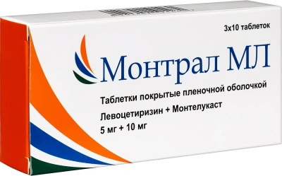 МОНТРАЛ МЛ ТАБ П/О 5МГ+10МГ №30 фото в интернет-аптеке Склад Лекарств