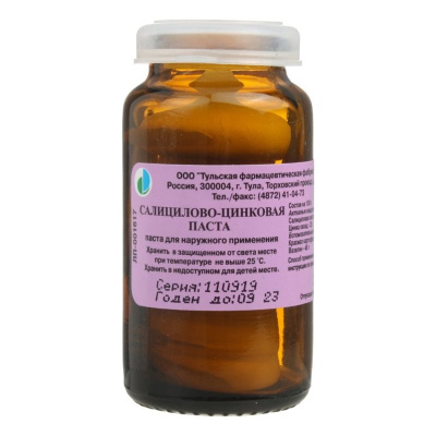 САЛИЦИЛОВО-ЦИНКОВАЯ ПАСТА/ЛАССАРА/ 25Г/ТУЛЬСКАЯ/ фото в интернет-аптеке Склад Лекарств