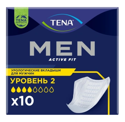 ТЕНА ПРОКЛАДКИ ВПИТ ДЛЯ МУЖЧИН MEN ACTIVE FIT LEVEL 2 №10 фото в интернет-аптеке Склад Лекарств