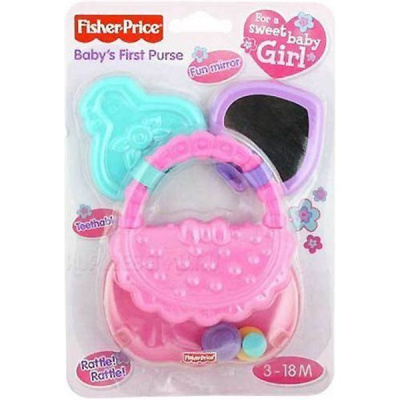 ИГРУШКА FISHER PRICE ПОГРЕМУШКА Д/ДЕВОЧЕКИ ПЕРВАЯ СУМОЧКА V6958 фото в интернет-аптеке Склад Лекарств