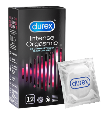 ПРЕЗЕРВАТИВЫ ДЮРЕКС INTENSE ORGASMIC РЕЛЬЕФНЫЕ №12 фото в интернет-аптеке Склад Лекарств