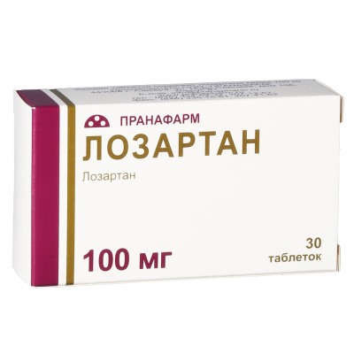 ЛОЗАРТАН ТАБ П/О 100МГ №30/ПРАНАФАРМ/ фото в интернет-аптеке Склад Лекарств