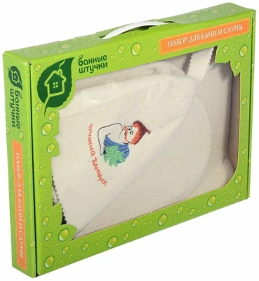 БАННЫЕ ШТУЧКИ НАБОР ИЗ 3 ПРЕДМЕТОВ ШАПКА РУКАВИЦА КОВРИК 41086 фото в интернет-аптеке Склад Лекарств