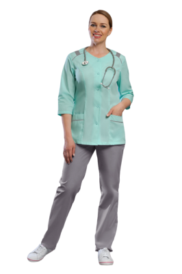 КОСТЮМ МЕДИЦИНСКИЙ ЖЕНСКИЙ DOCTOR BIG 4-67-01-3 ТС 3/4 РУК ПУГ 42 92 92 Р52 170-176 фото в интернет-аптеке Склад Лекарств