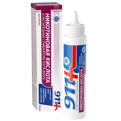 911 НИКОТИНОВАЯ КИСЛОТА И РАСТИТЕЛЬНЫЕ СТИМУЛЯТОРЫ РОСТА ДЛЯ ВОЛОС 65МЛ фото в интернет-аптеке Склад Лекарств