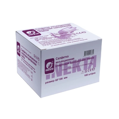 САЛФЕТКА Д/ИНЪЕКЦИЙ СПИРТОВАЯ ИНЕКТА 60Х100ММ №100 Д фото в интернет-аптеке Склад Лекарств