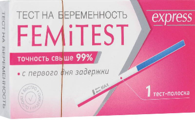 ТЕСТ Д/ОПР БЕРЕМЕННОСТИ ФЕМИТЕСТ В ПОЛОСКЕ СУПЕРЧУВСТВИТ №1 фото в интернет-аптеке Склад Лекарств