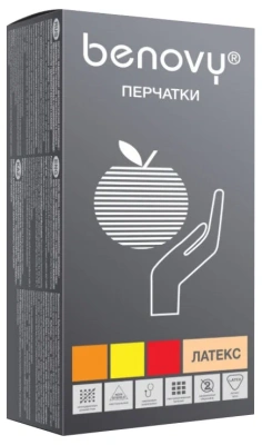 ПЕРЧАТКИ BENOVY СМОТР ЛАТЕКС НСТ ОПУДР L ПАРА №50 фото в интернет-аптеке Склад Лекарств
