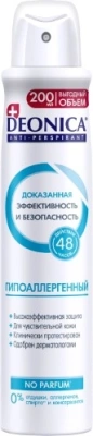 ДЕОНИКА АНТИПЕРСПИРАНТ ГИПОАЛЛЕРГЕННЫЙ 200МЛ/АЭРОЗОЛЬ фото в интернет-аптеке Склад Лекарств