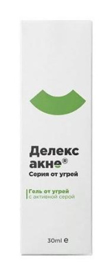 ДЕЛЕКС-АКНЕ ГЕЛЬ ОТ УГРЕЙ ТУБА 30Г фото в интернет-аптеке Склад Лекарств