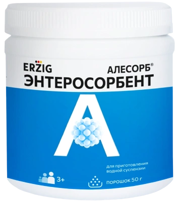 АЛЕСОРБ ЭНТЕРОСОРБЕНТ ПОР Д/СУСП ВНУТРЬ С 3-ХЛЕТ БАНКА 50Г фото в интернет-аптеке Склад Лекарств
