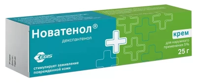 Д-ПАНТЕНОЛ НОВАТЕНОЛ КРЕМ 5% 25Г/ЭГИС/ фото в интернет-аптеке Склад Лекарств